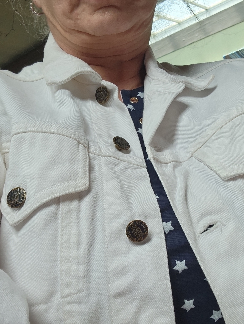 White Jean Jacket - Picture 8 of 8